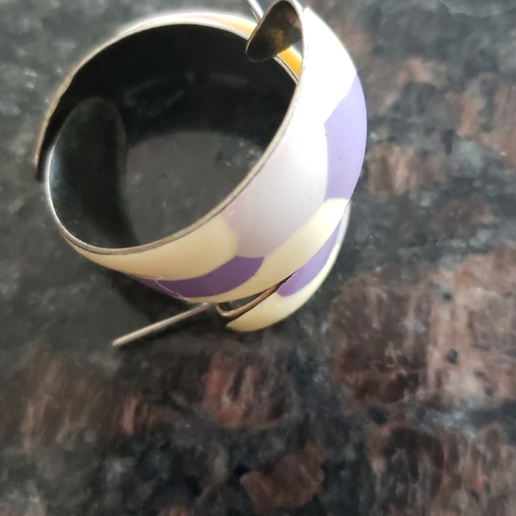 Lot of vintage enamel (?) earrings - Picture 4 of 4